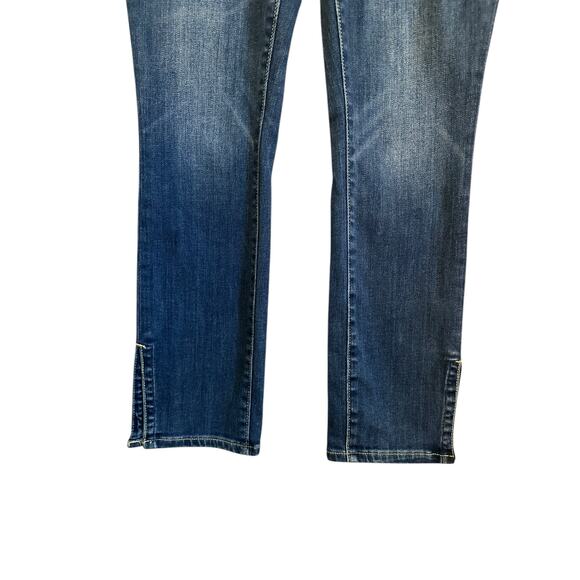 Anthropologie Pilcro Stet Mid Rise Crop Ankle Slit Medium Wash Jeans Size 28 - Picture 7 of 12